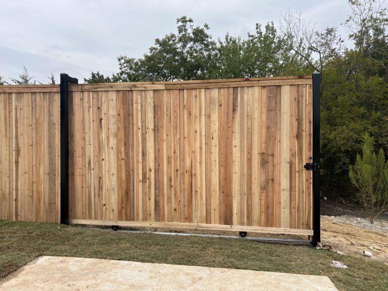 Eight foot cedar slide gate