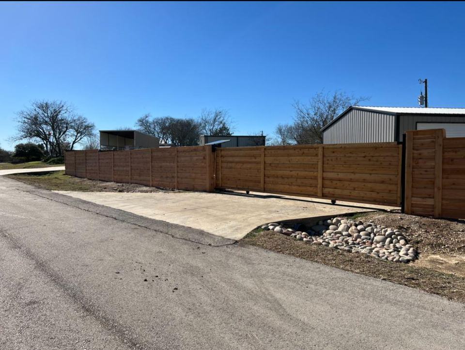 Custom iron driveway gate