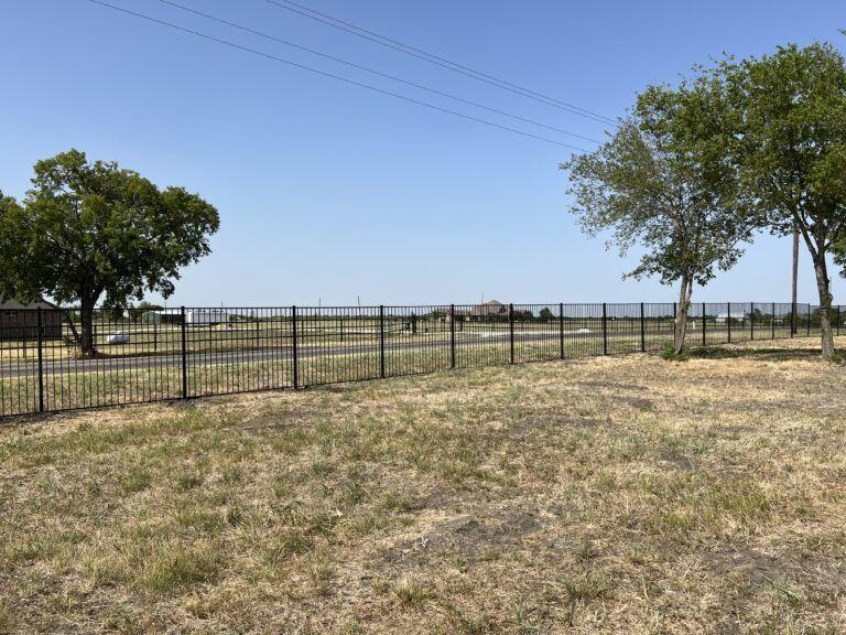 Flat-top wrought iron fence
