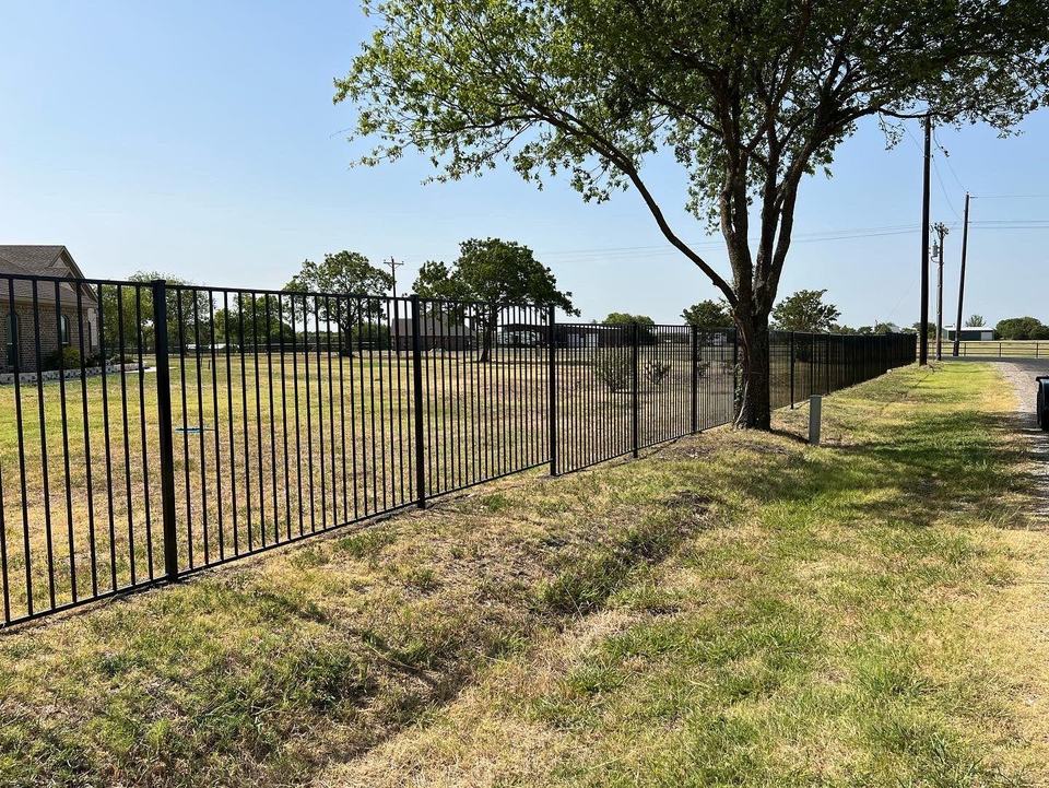 Wrought iron fence in Waxahachie, TX