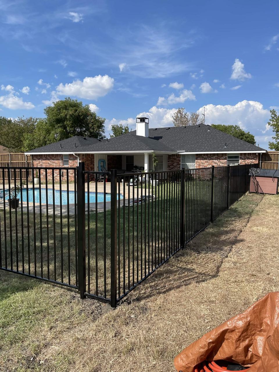 Iron pool fence