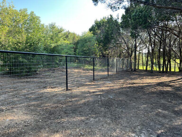 Five foot pipe fence with no-climb wire